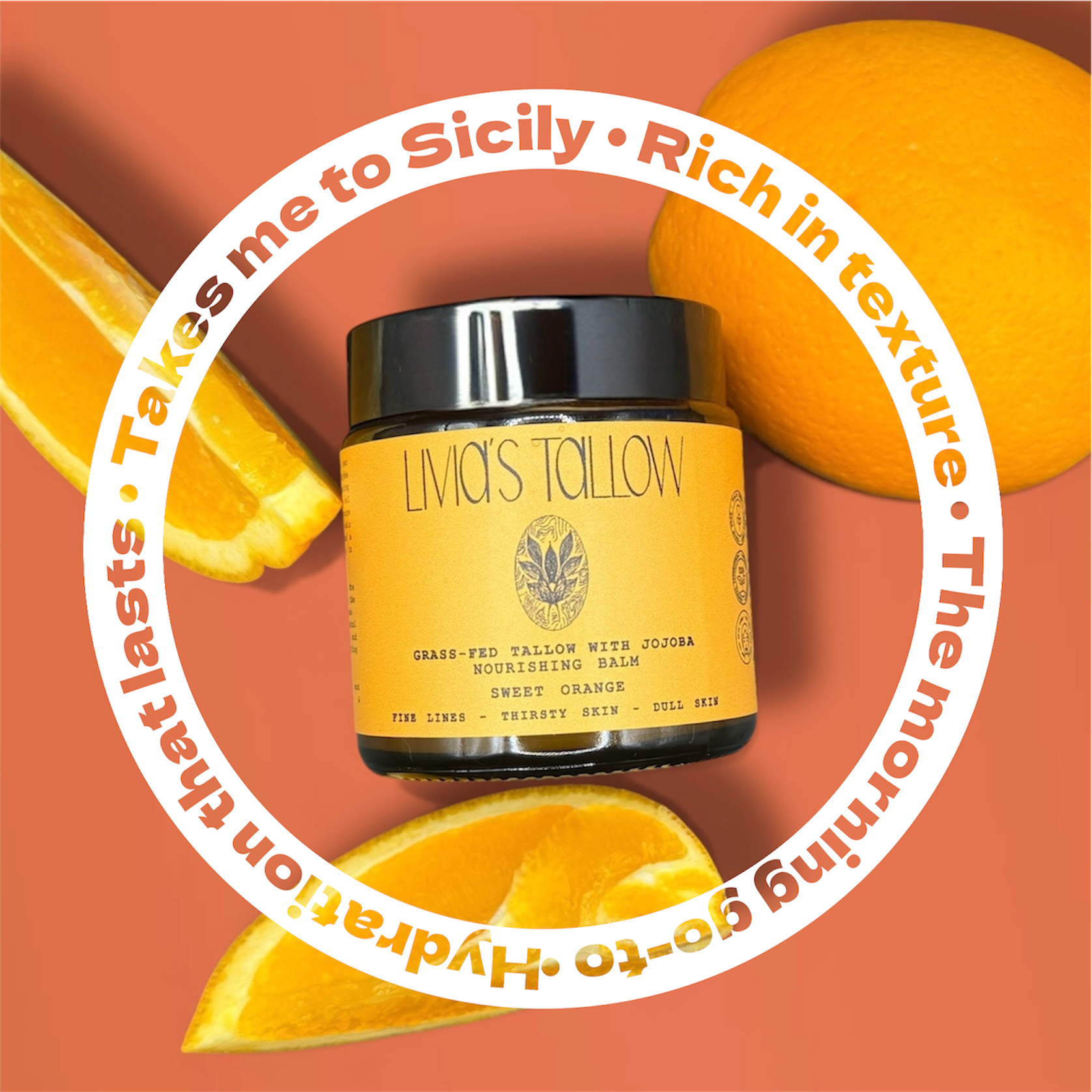 Grass-Fed Tallow with Jojoba Nourishing Balm - Sweet Orange